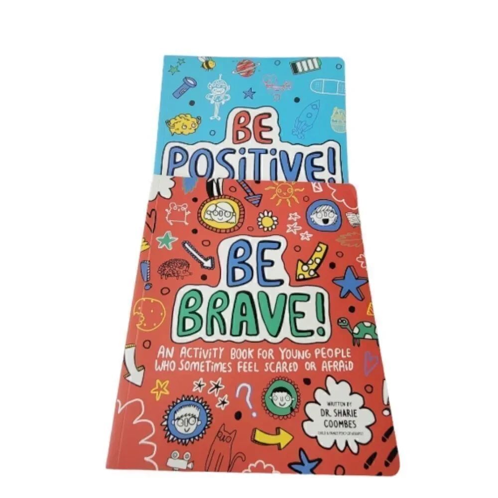 Be Brave & Be Positive Kids Activity Books By Dr. Sharie Coombes Set Of 2 Books